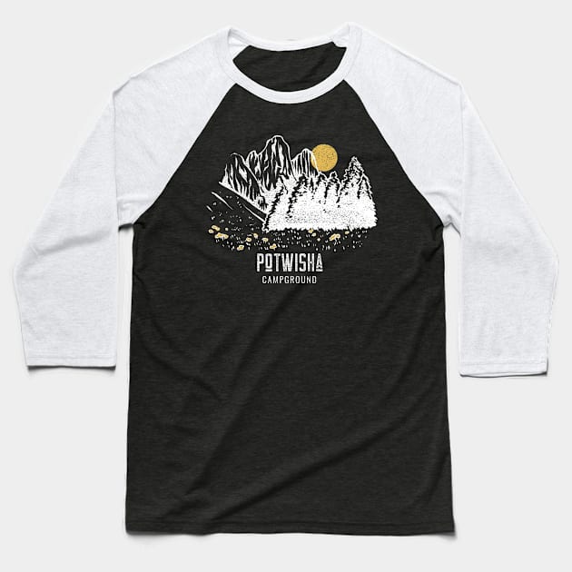 Potwisha Campground Shirt Baseball T-Shirt by California Outdoors